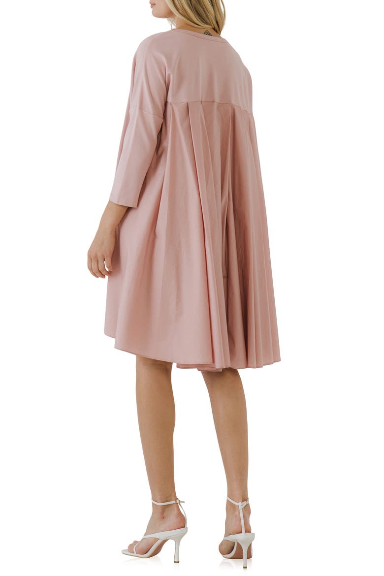 High Low Shift Minidress, Alternate, color, DUSTY PINK