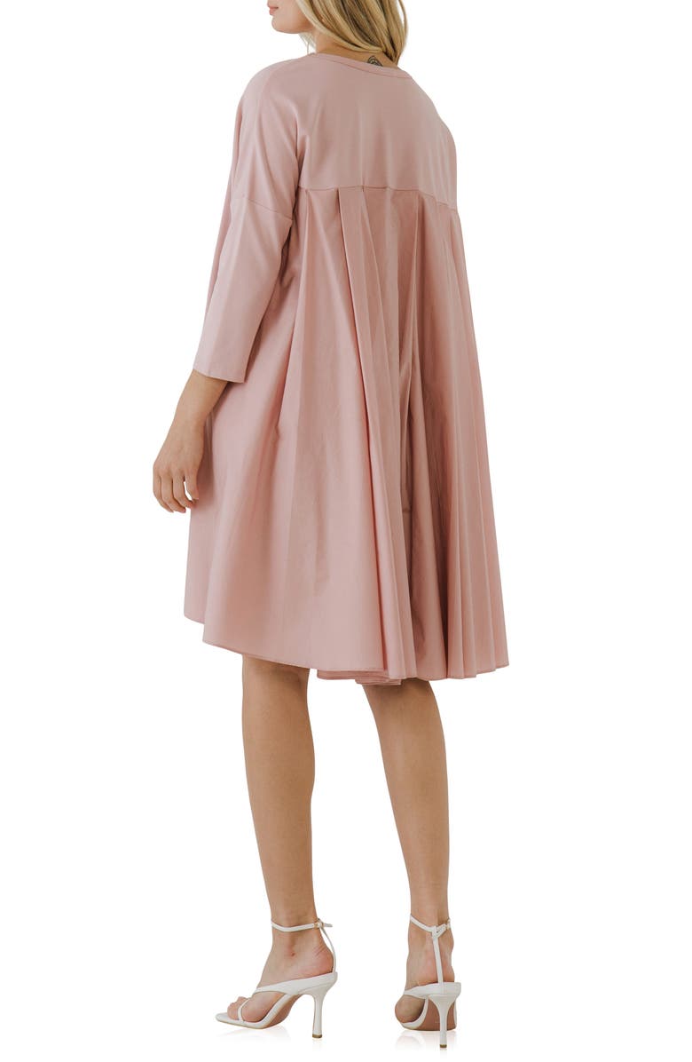 English Factory High Low Shift Minidress, Alternate, color, Dusty Pink