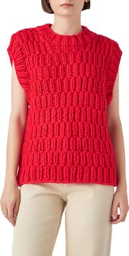 English Factory Chunky Cap Sleeve Sweater
