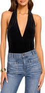 Ramy Brook Zia Plunge Neck Halter Bodysuit