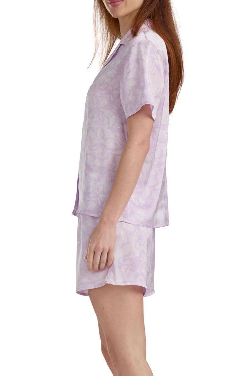 Splendid Satin Notch Collar & Boxer Pajamas, Alternate, color, Cloud Floral