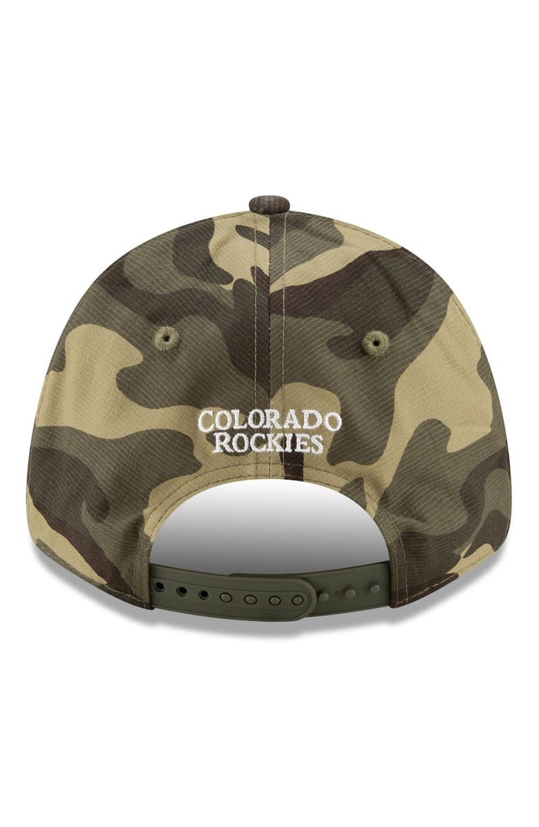 New Era Men's New Era Camo Colorado Rockies 2021 Armed Forces Day 9FORTY Adjustable Hat, Alternate, color, 
