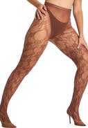 SAVAGE X FENTY Savage X Lace Floral Sheer Tights
