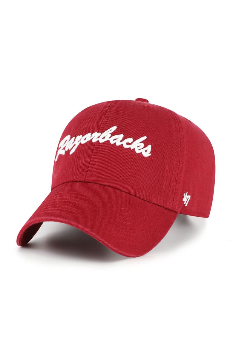 '47 Men's '47 Cardinal Arkansas Razorbacks Vault Clean Up Adjustable Hat, Main, color, Cardinal