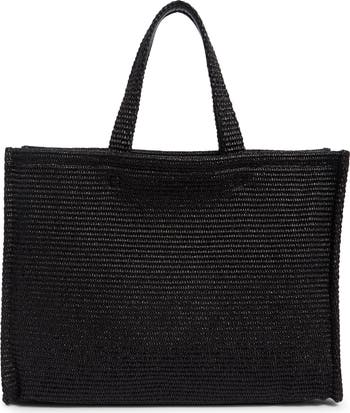 Logo Raffia Tote