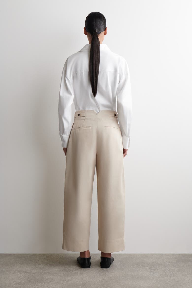 Cropped Cotton Balloon Pants, Alternate, color, LIGHT BEIGE