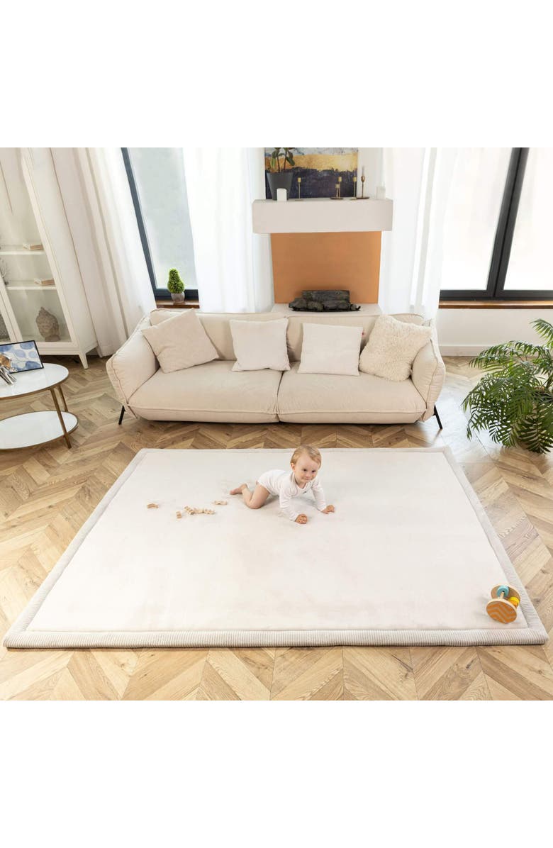 Hakuna Matte Coral Velvet Baby Playmat, Grey 60X80 Inch, Alternate, color, Gray