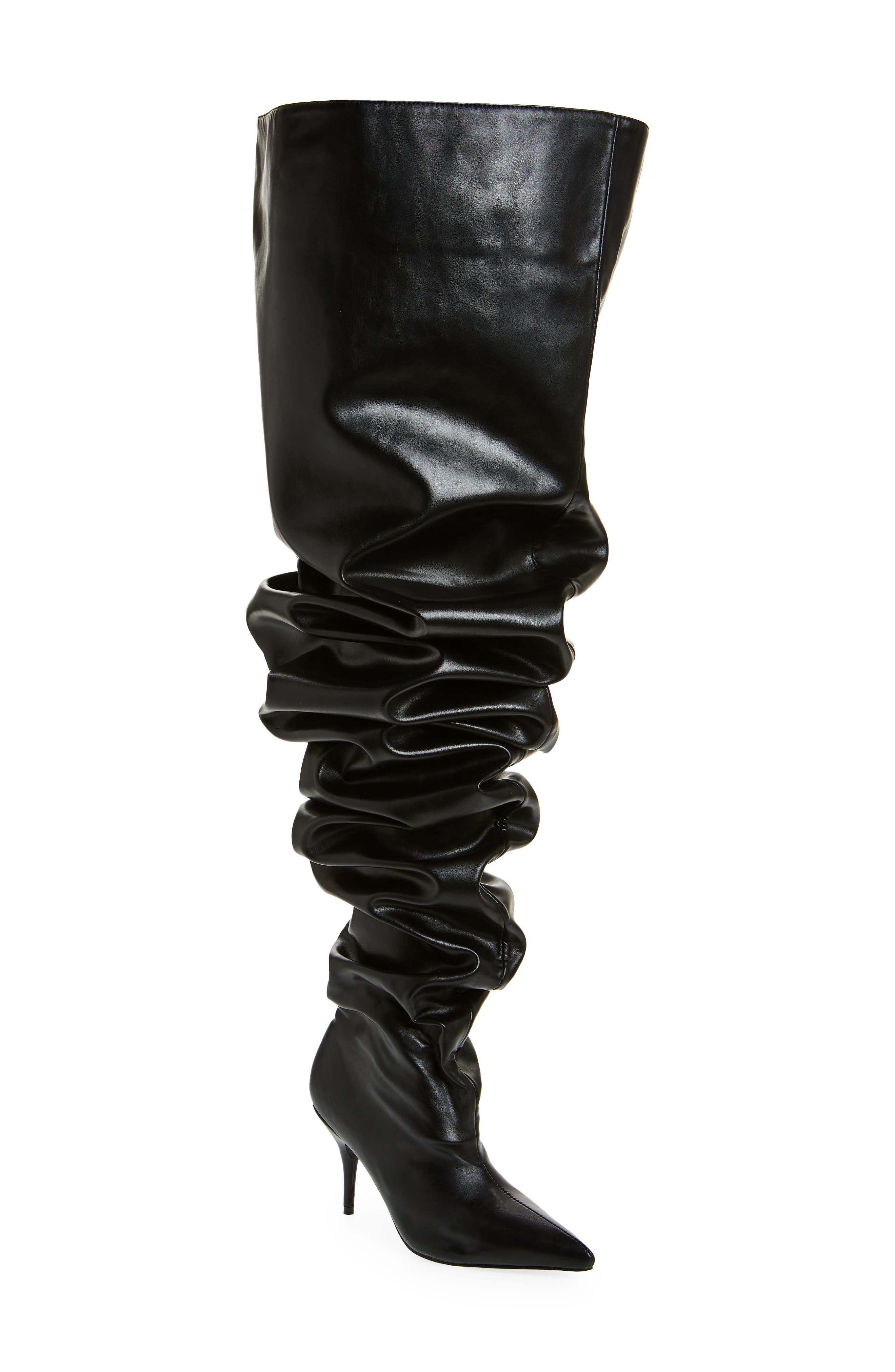 Nemy Slouchy Over the Knee Boot, Main, color, BLACK