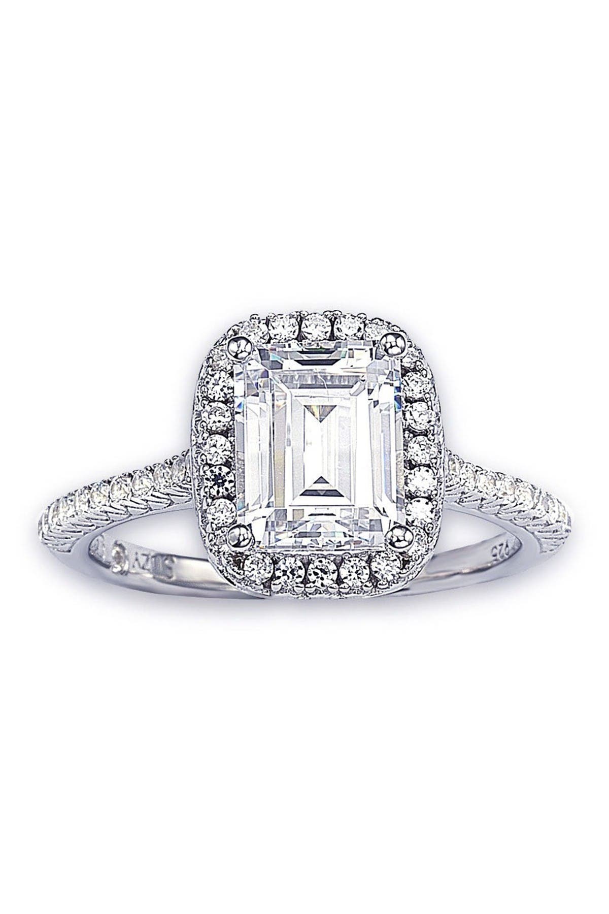 SUZY LEVIAN Emerald Cut Cubic Zirconia Ring