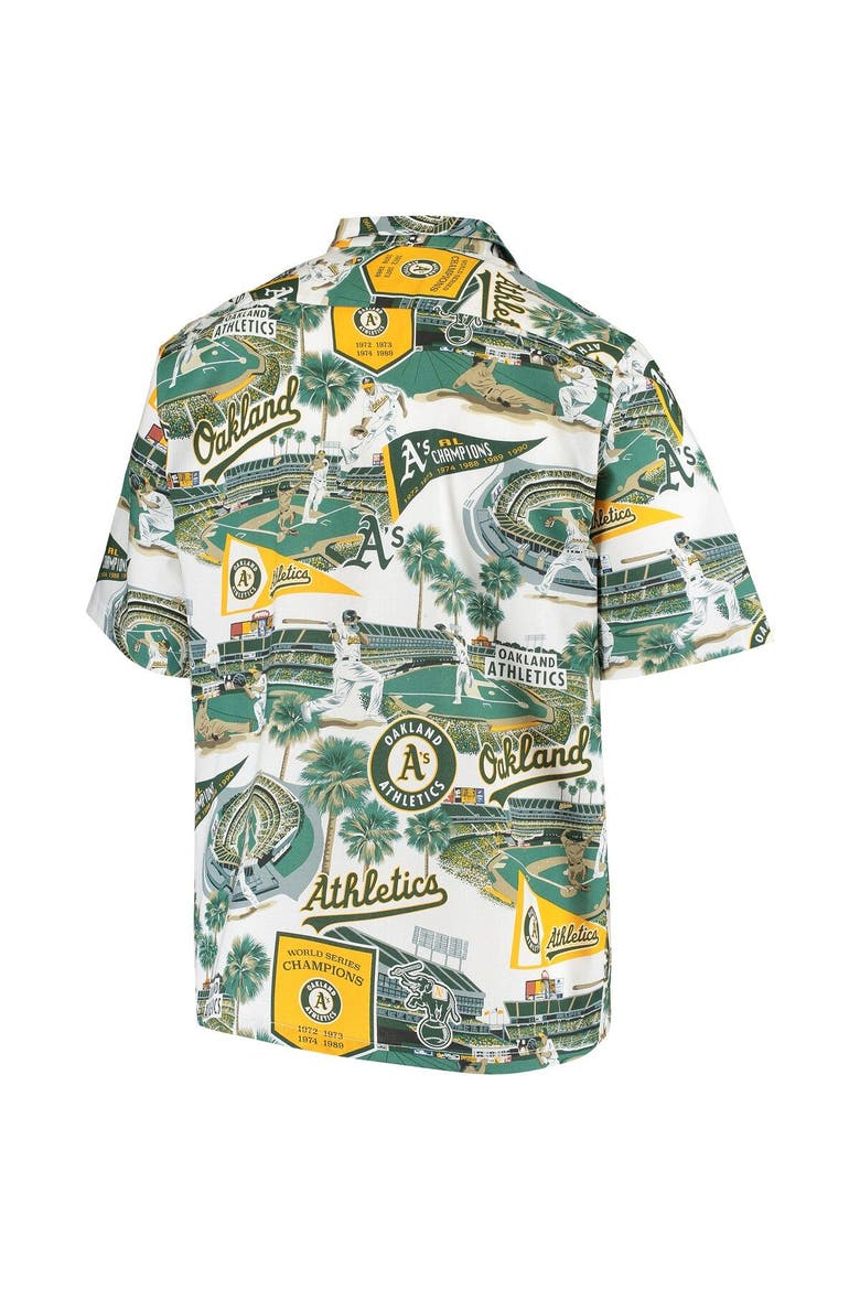 Men's Reyn Spooner Green Oakland Athletics Scenic Button-Up Shirt, Alternate, color, Green