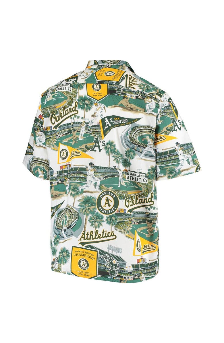 Reyn Spooner Men's Reyn Spooner Green Oakland Athletics Scenic Button-Up Shirt, Alternate, color, Green