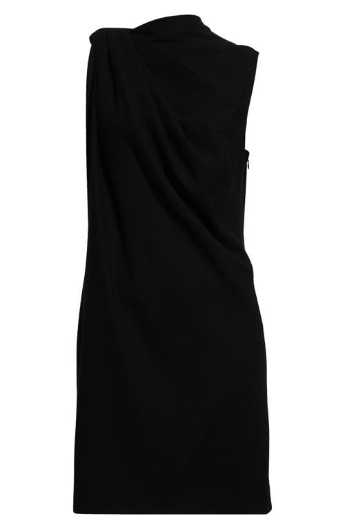 Alexander Mcqueen Wool Crepe Dress In Black