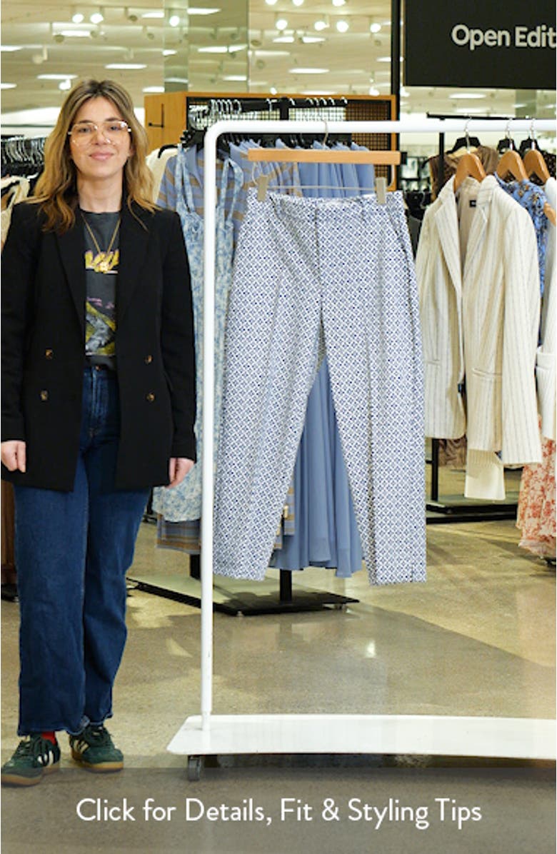 Kelsey Jacquard Slit Hem Tapered Trousers, sales video thumbnail