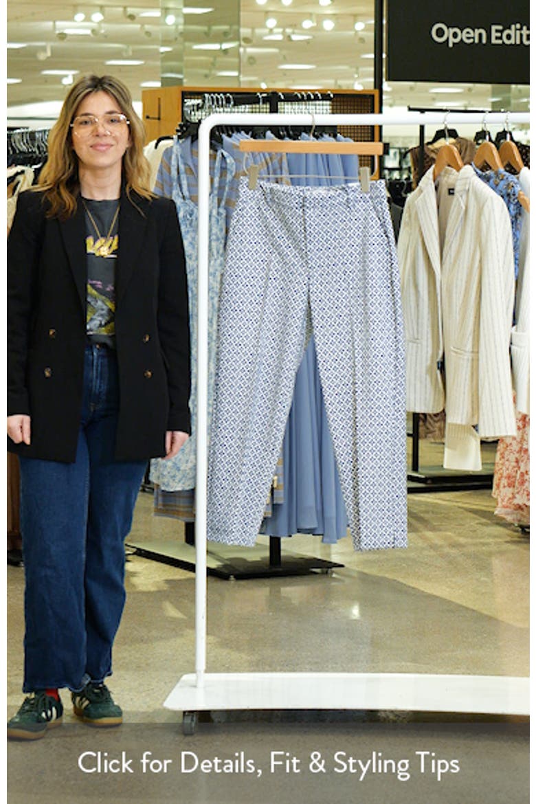 Kelsey Jacquard Slit Hem Tapered Trousers video