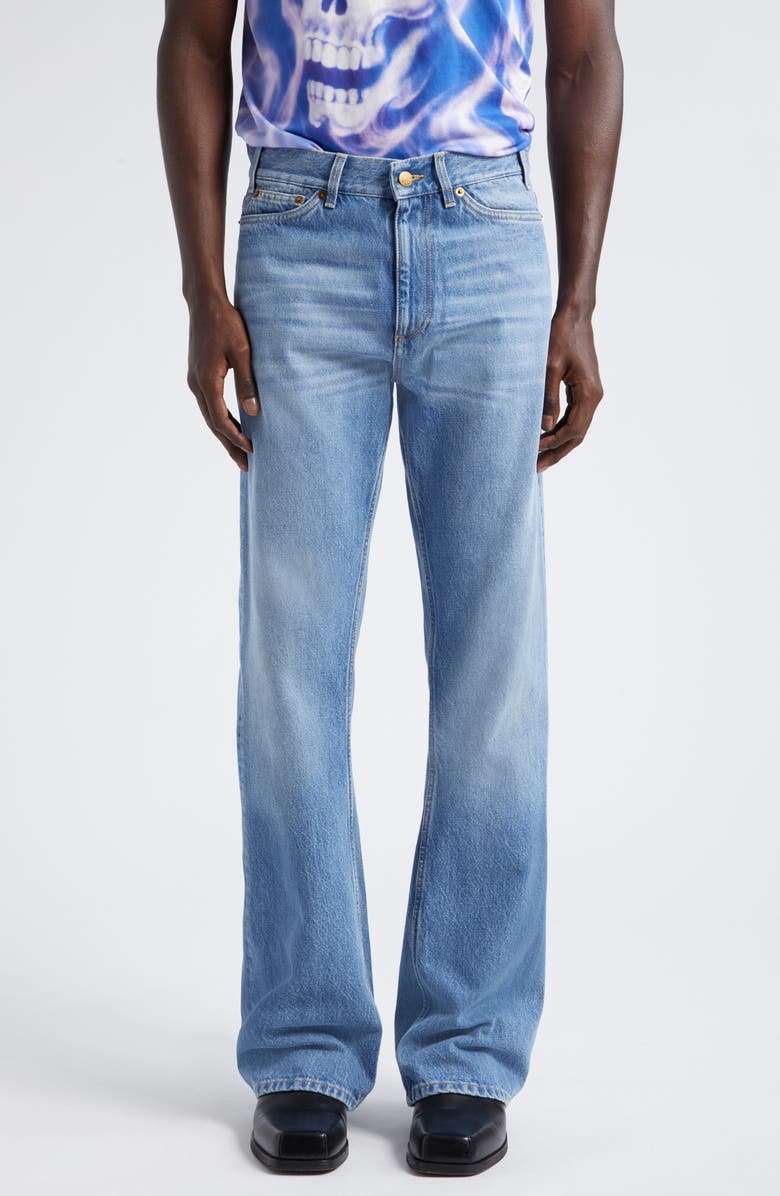 STOCKHOLM SURFBOARD CLUB Fog Rigid Denim Bootcut Jeans, Main, color, 