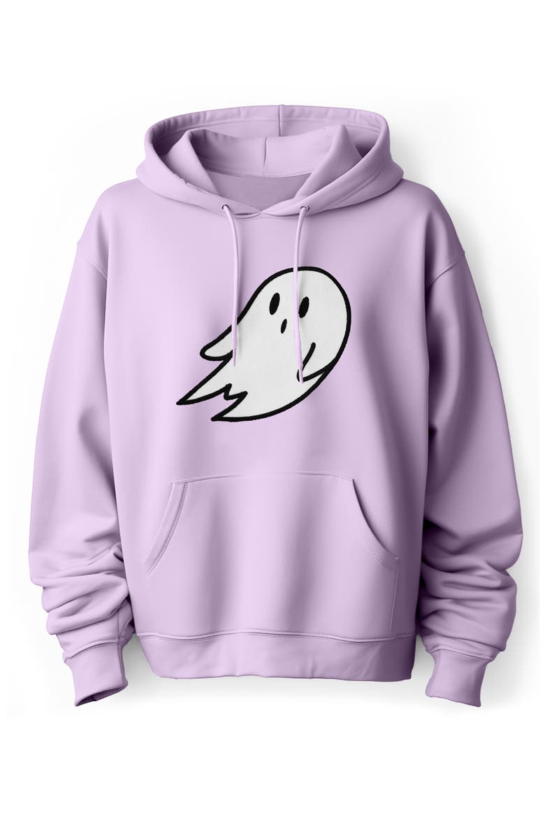 Giant Ghost Fleece Hoodie, Main, color, Orchid