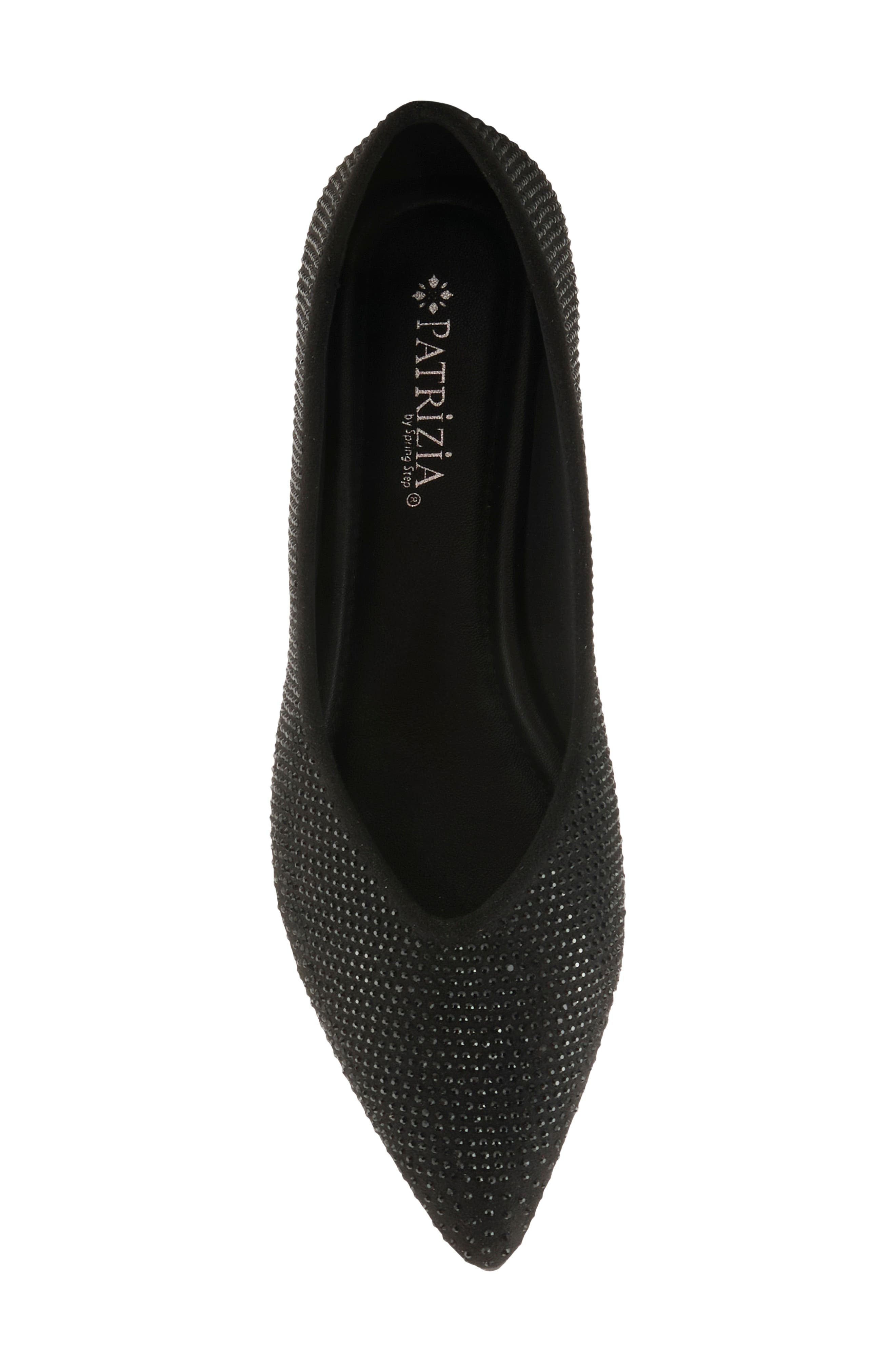 Lowen Rhinestone Embellished Flat, Alternate, color, BLACK
