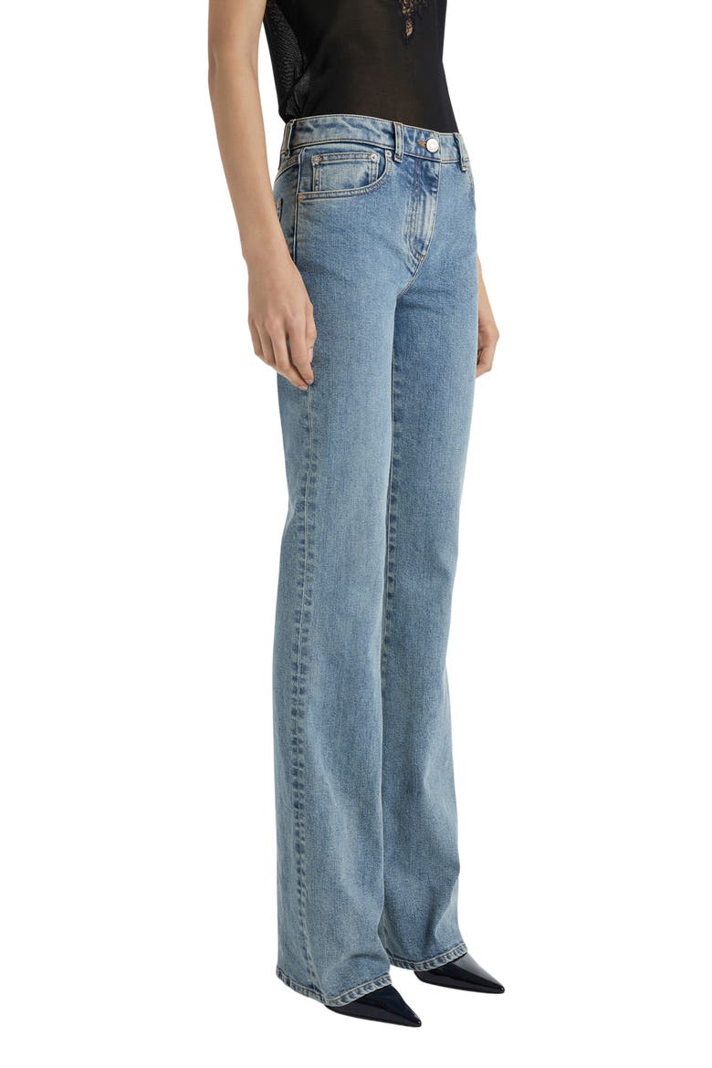 Bootcut Faded Denim Jeans, Alternate, color, blue