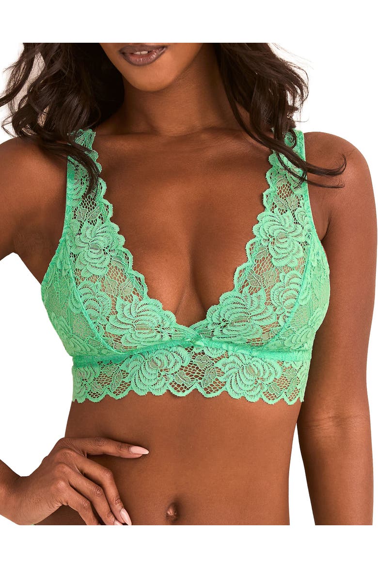 Livi Unlined Bralette Bra, Main, color, Light green