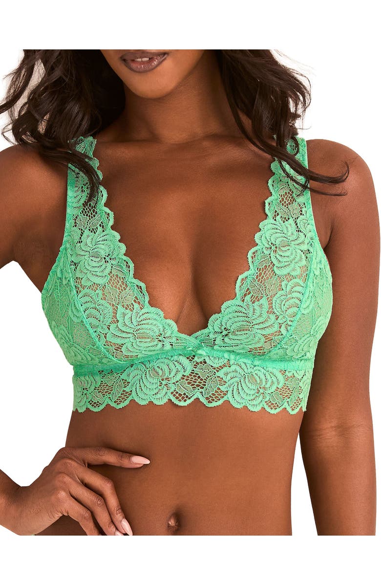 Adore Me Livi Unlined Bralette Bra, Main, color, Light Green