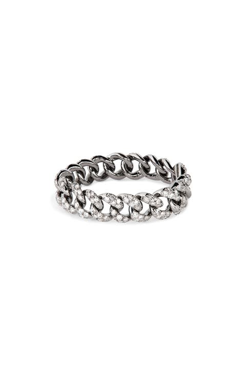 Mini Pavé Diamond Link Ring