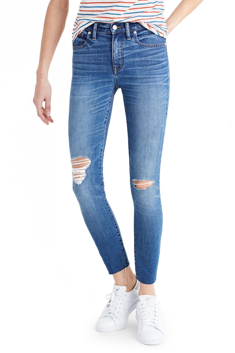 9-Inch High-Rise Skinny Crop Jeans, Main, color, BRUCE WASH