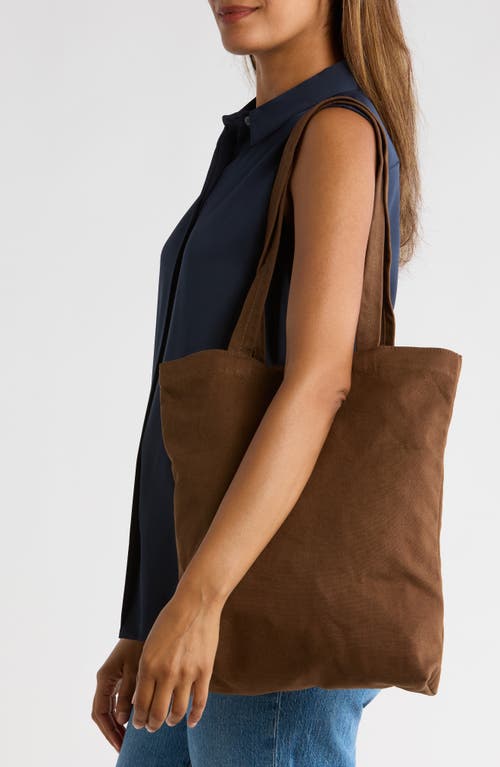 New Amsterdam Leatherworks Eden Canvas Tote Bag In Brown