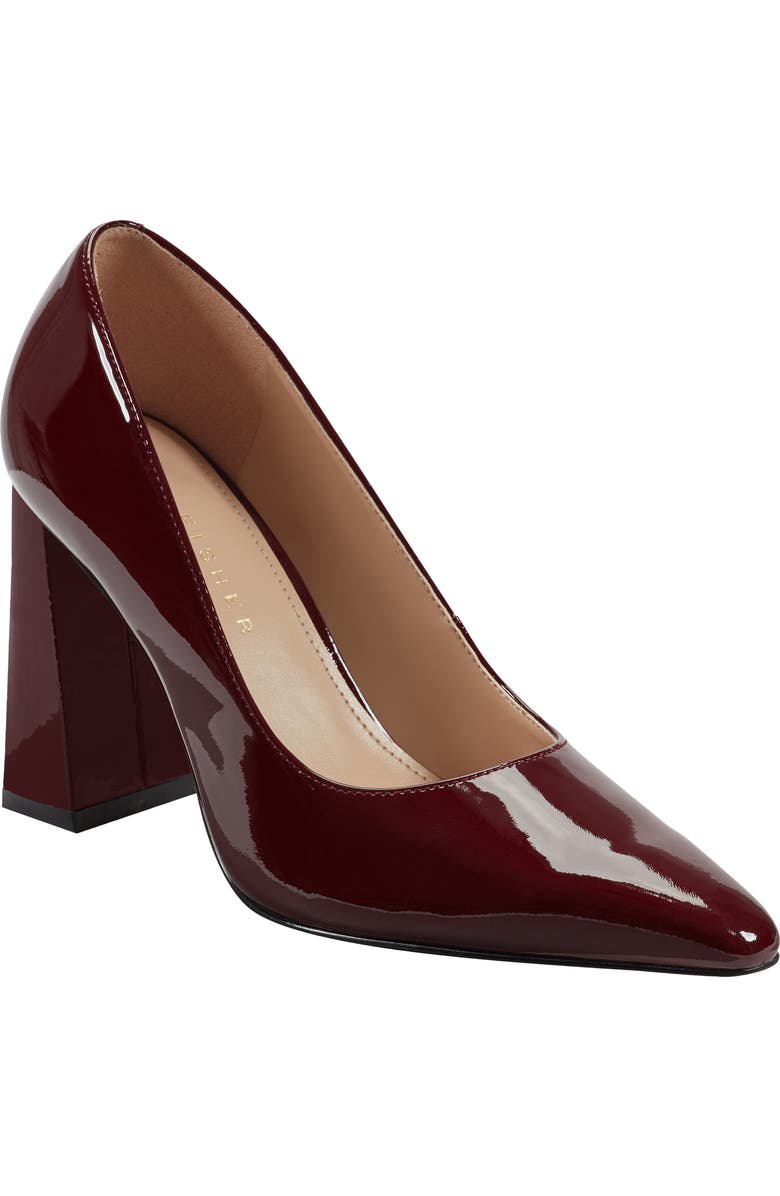 Marc Fisher LTD Minny Pointed Toe Pump, Main, color, Dark Red