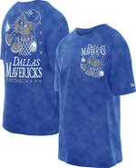 New Era Men's New Era Blue Dallas Mavericks Old School Sport Enzyme Wash Oversized T-Shirt