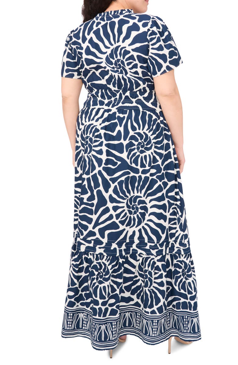 CeCe Abstract Floral Cotton Maxi Dress, Alternate, color,