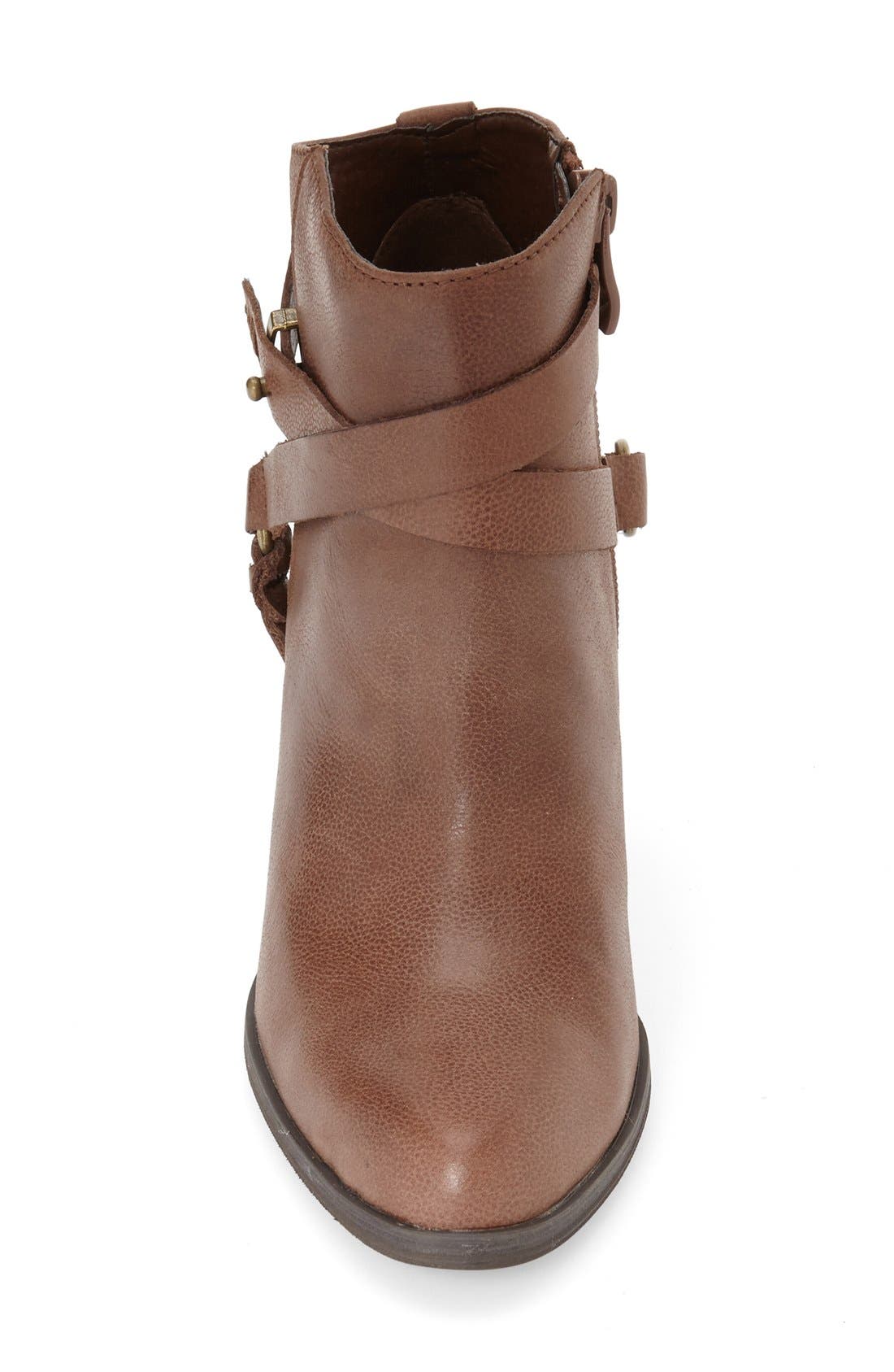 Ankle Bootie, Alternate, color, BROWN LEATHER