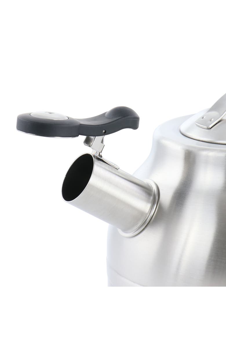 Kenmore 2.3 Quart Stainless Steel Whistling Tea Kettle, Alternate, color, Metallic Silver