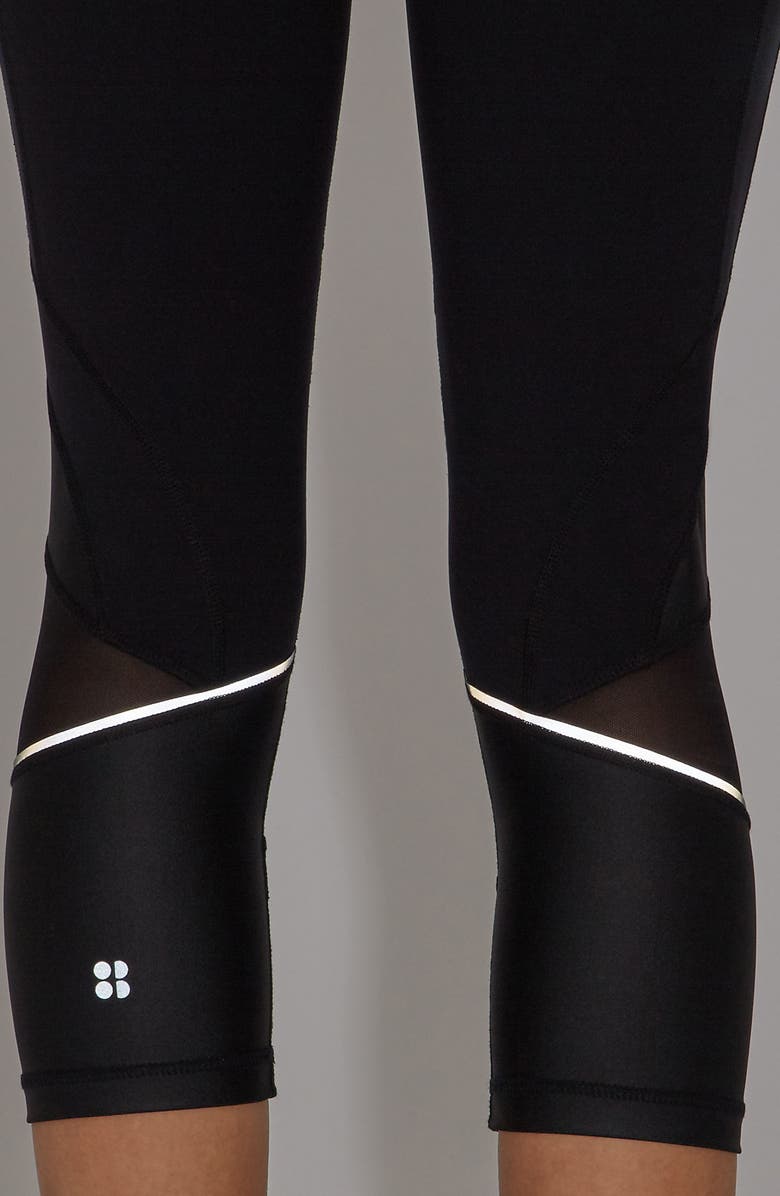 Sweaty Betty Power Wetlook Mesh 7/8 Workout Leggings, Alternate, color, 