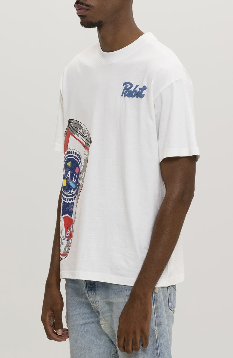 Maui & Sons x Pabst Blue Ribbon Can Puff Graphic T-Shirt, Alternate, color, White