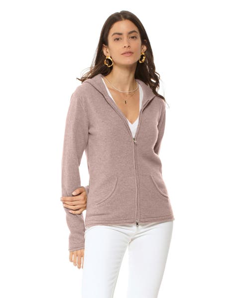 Pure Cashmere Double Zip Hoodie Sweater