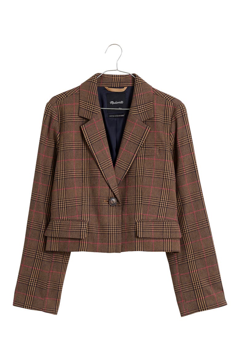 Stocco Glen Plaid Crop Blazer, Alternate, color, WILLIAMS MULTI PLAID