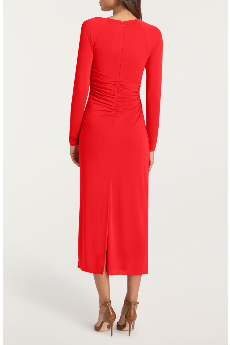 Jalyn Long Sleeve Asymmetric Drape Matte Jersey Dress, Alternate, color, BISOU