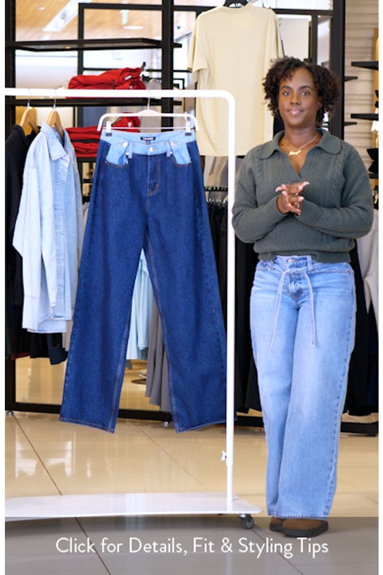 Emeric High Waist Two Tone Jeans video