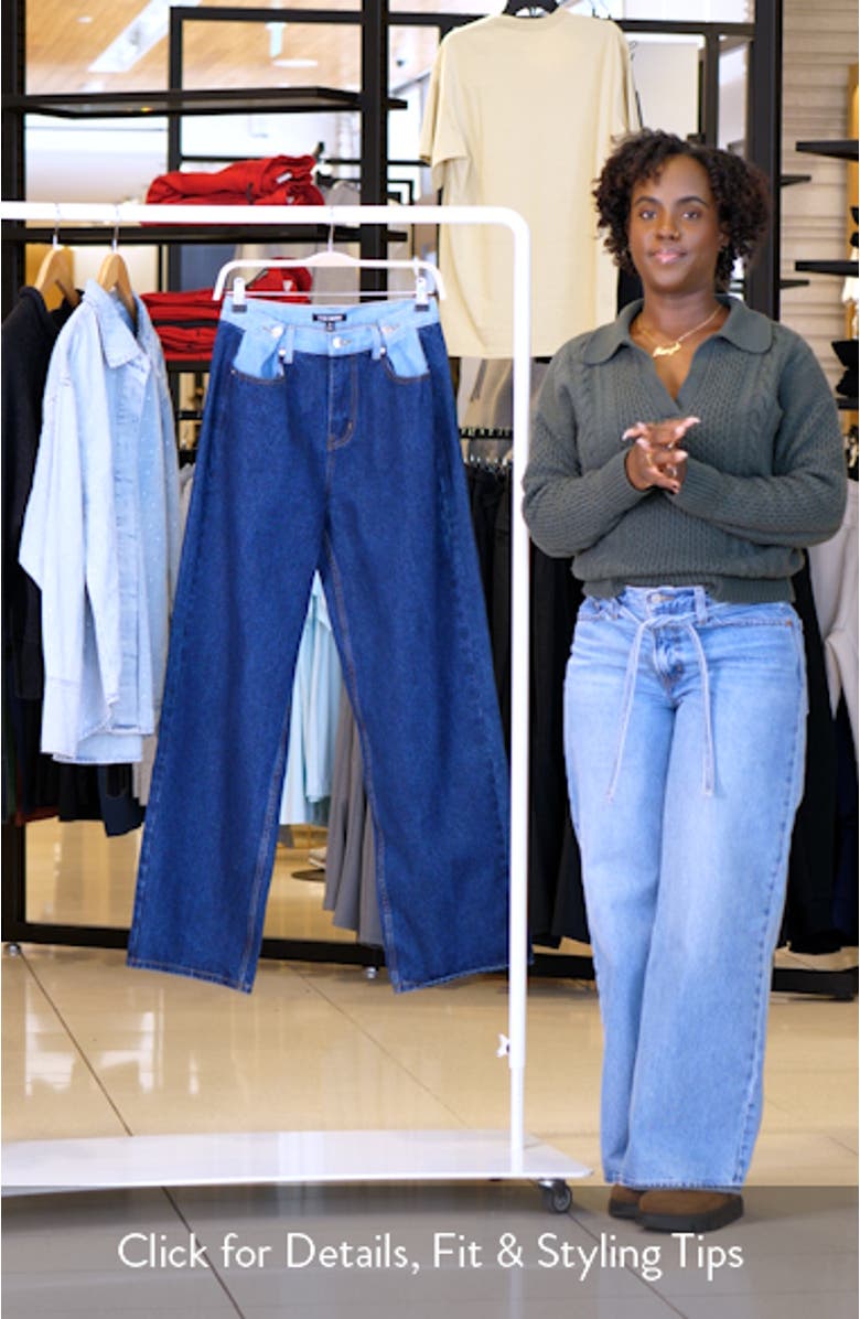 Emeric High Waist Two Tone Jeans, sales video thumbnail