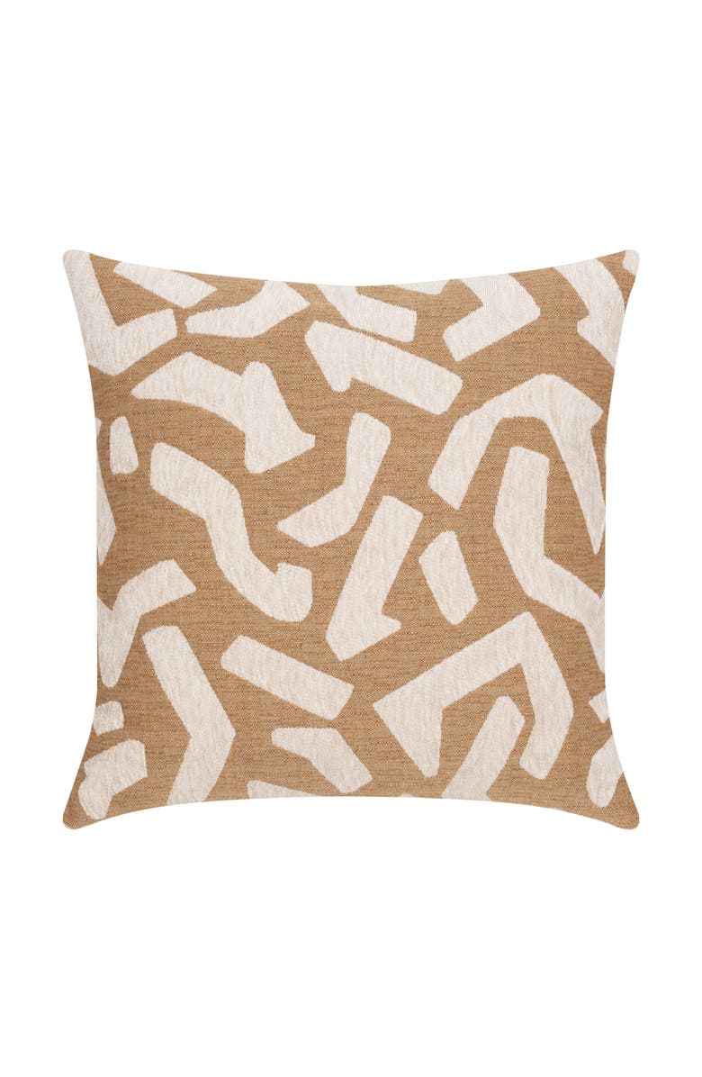 Elaine Smith Fascination Caramel Chenille Indoor & Outdoor Woven Accent Pillow, Alternate, color, Caramel
