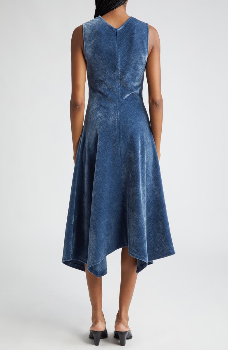 Proenza Schouler Layla Velvet Asymmetric Hem Dress, Alternate, color, 