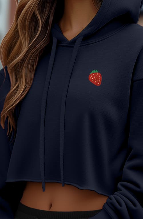 DALIX DALIX STRAWBERRY CROPPED FLEECE HOODIE 