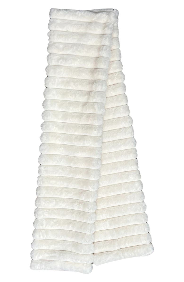 MARCUS ADLER Faux Fur Pull-Through Scarf, Alternate, color, Ivory