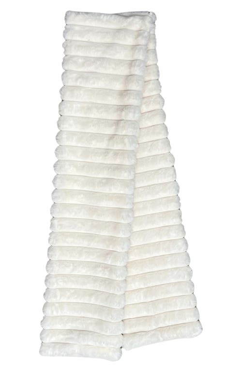 Marcus Adler Faux Fur Pull-through Scarf In White