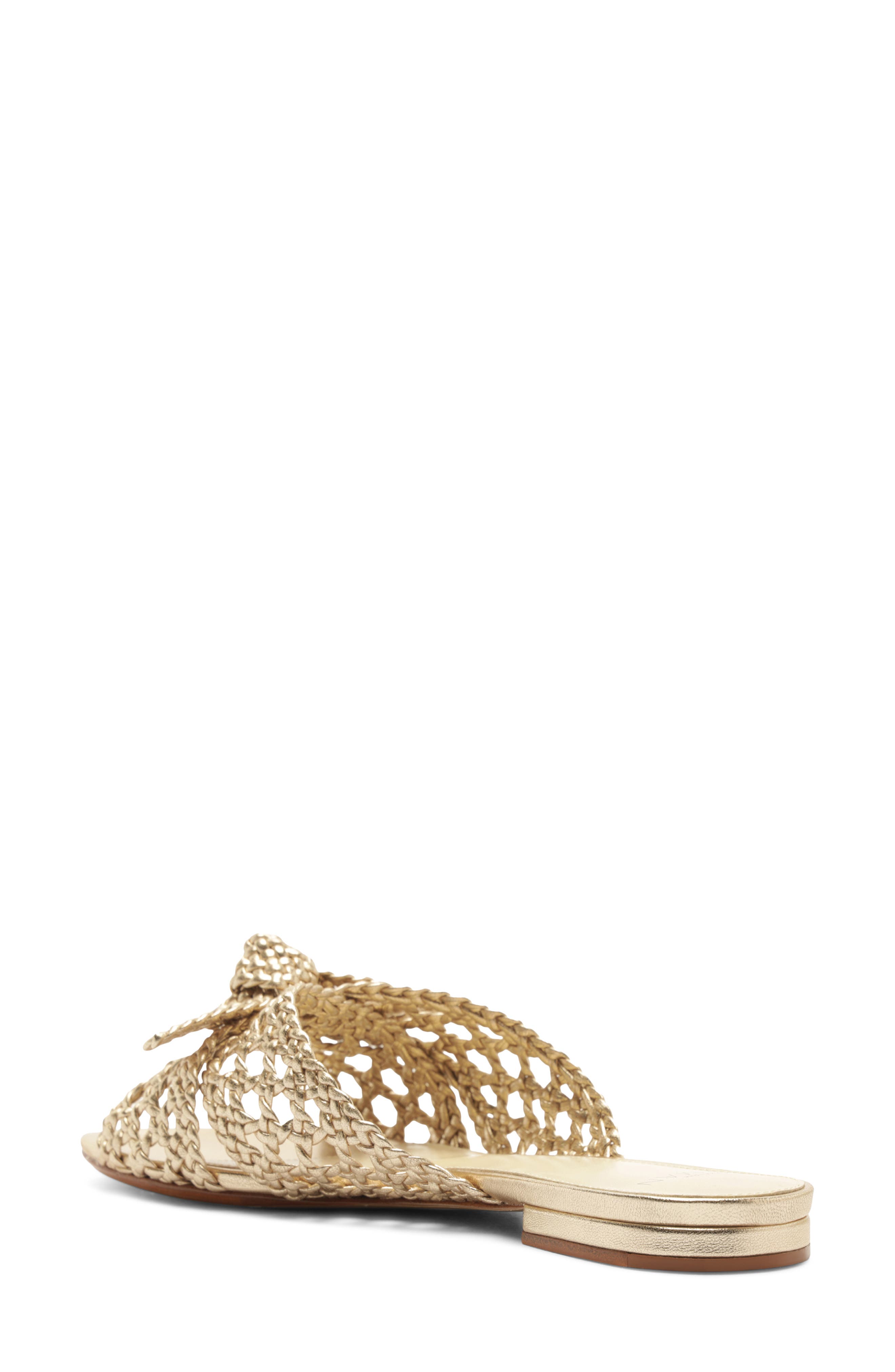 Alexandre Birman Belinda Woven Slide Sandal, Alternate, color, Golden