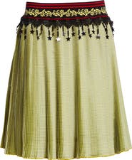 Chopova Lowena Stacey Pleated Plaid Skirt