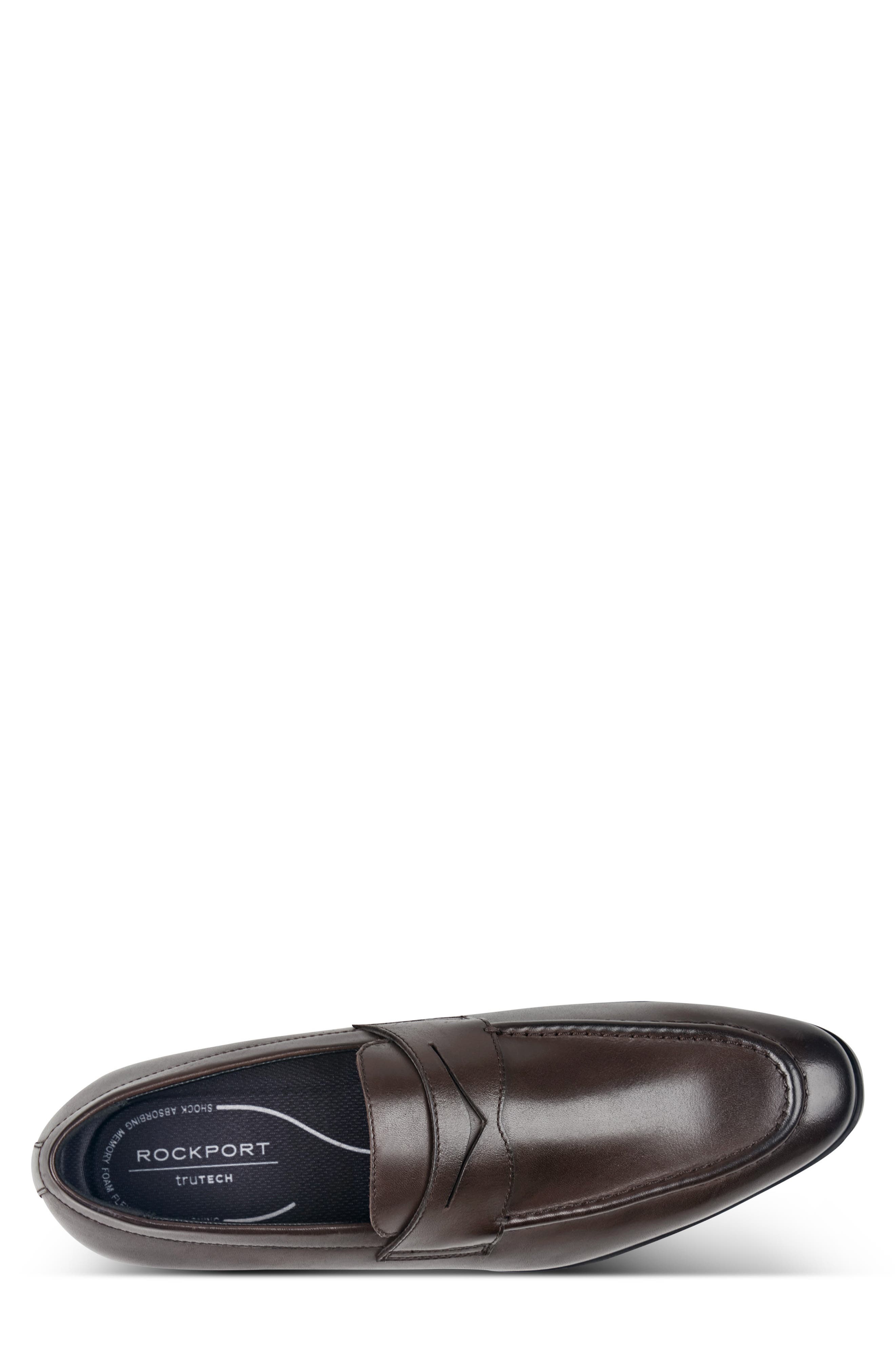 Cory Penny Loafer, Alternate, color, DARK BROWN LEATHER