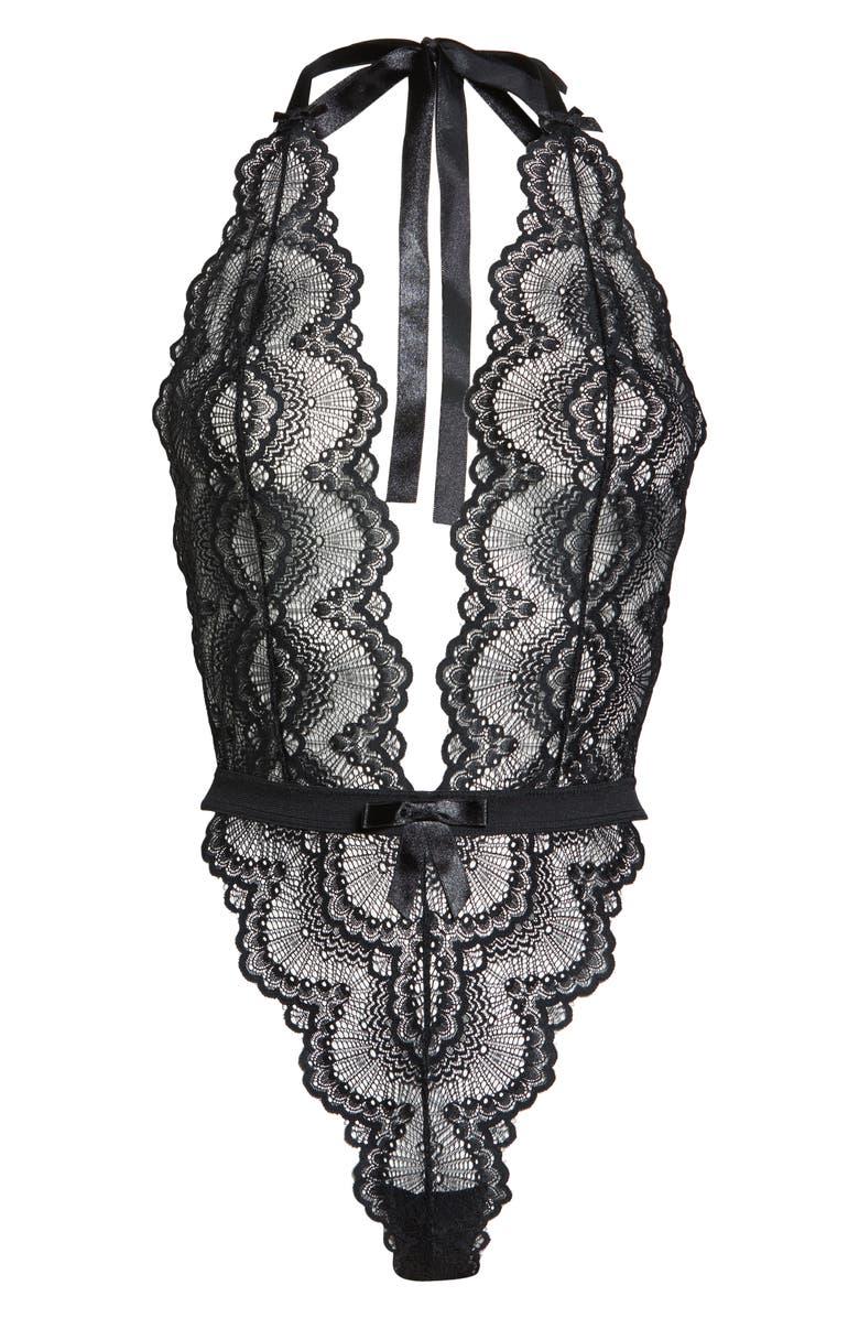 Oh La La Cheri Alessa Lace Thong Teddy, Alternate, color, 