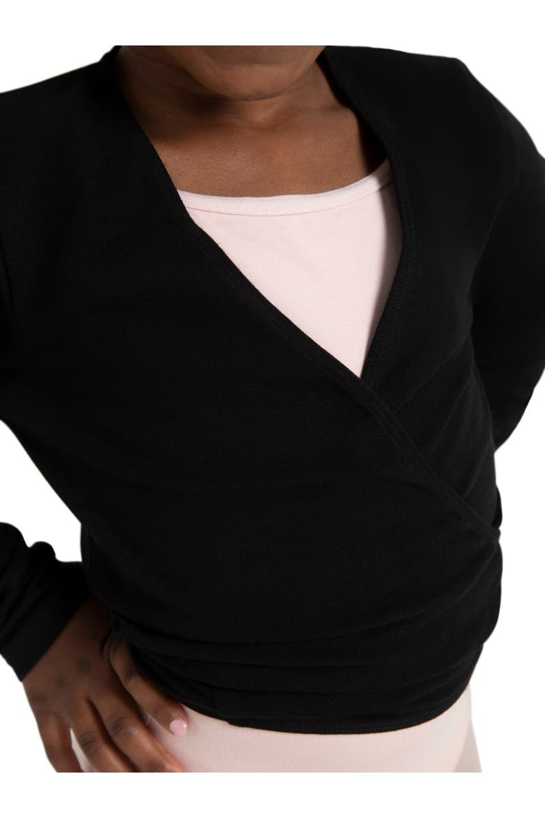 Wrap Top, Alternate, color, Black