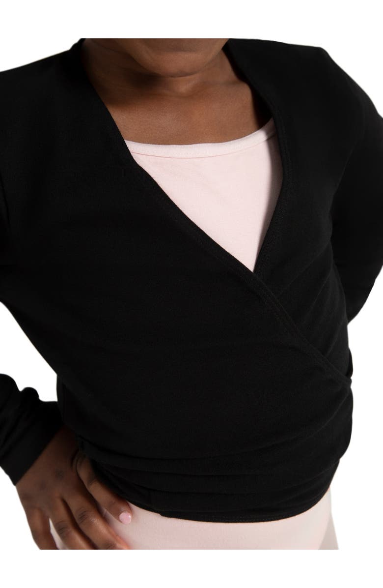 CAPEZIO Wrap Top, Alternate, color, Black
